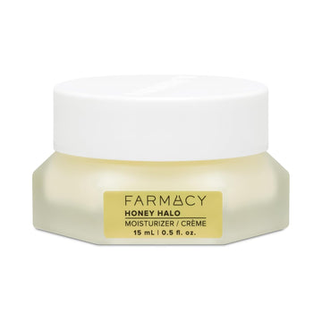 Farmacy Ceramide Face Moisturizer - Honey Halo Hydrating Facial Moisturizer For Dry Skin - Plumps, Soothes + Restores Skin With Potent Ceramides + Buckwheat Honey For A Dewy, Healthy Glow (15Ml)