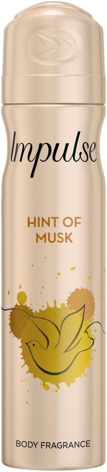 Impulse Hint Of Musk With A Seductive Floral Scent Body Spray Deodorant Aerosol Perfect For On The Go 75 Ml