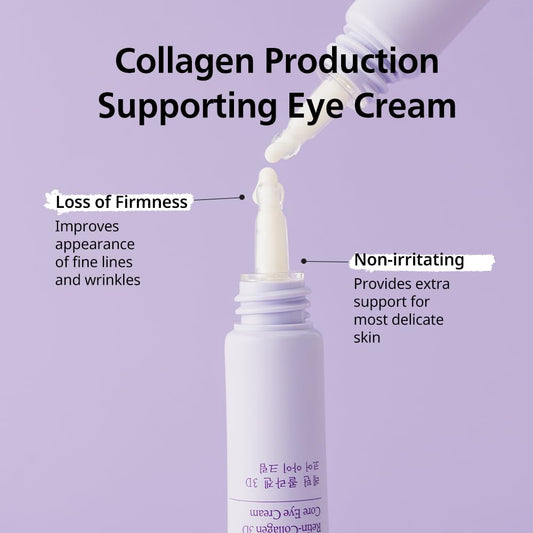 Retin-Collagen 3D Core Eye Cream – Anti-Aging Eye Cream With Bakuchiol & 7 Collagens, Firms & Hydrates Delicate Areas, Lightweight & Non-Irritating, For All Skin Types, 0.51 Fl.Oz