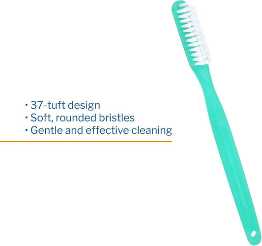 Mckesson Toothbrush, Soft Bristle, Single Use/Disposable, Green, 144 Count, 1 Pack