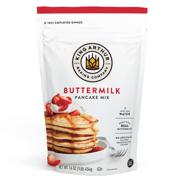 King Arthur Buttermilk Pancake Mix Just Add Water, Sourced Non-Gmo, Certified Kosher, 16 Oz