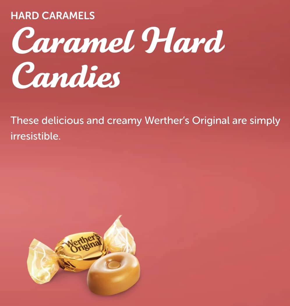Werthers Original Hard Caramel Candy 39.75Oz (2Pk) Bulk Bag Individually Wrapped W/Cc Sweets & Snacks Bag Clip : Grocery & Gourmet Food