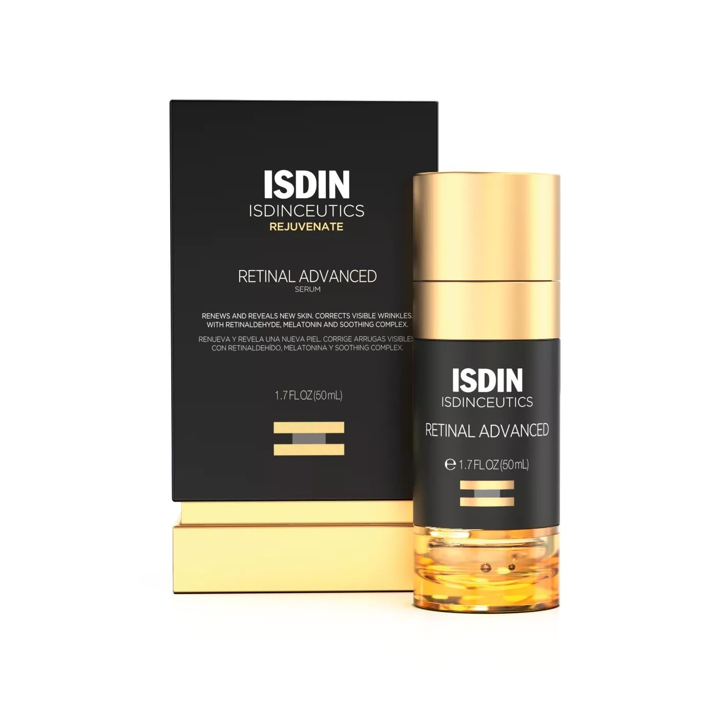 Isdin Isdinceutics Retinal Advanced - Rejuvenating Facial Night Serum With Retinaldehyde And Melatonin 1.7 Fl Oz (50 Ml)