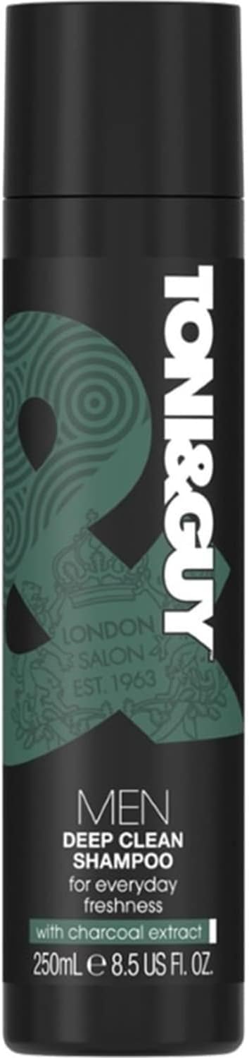 Toni & Guy Men'S Deep Clean Shampoo With Charcoal Extract, 250Ml