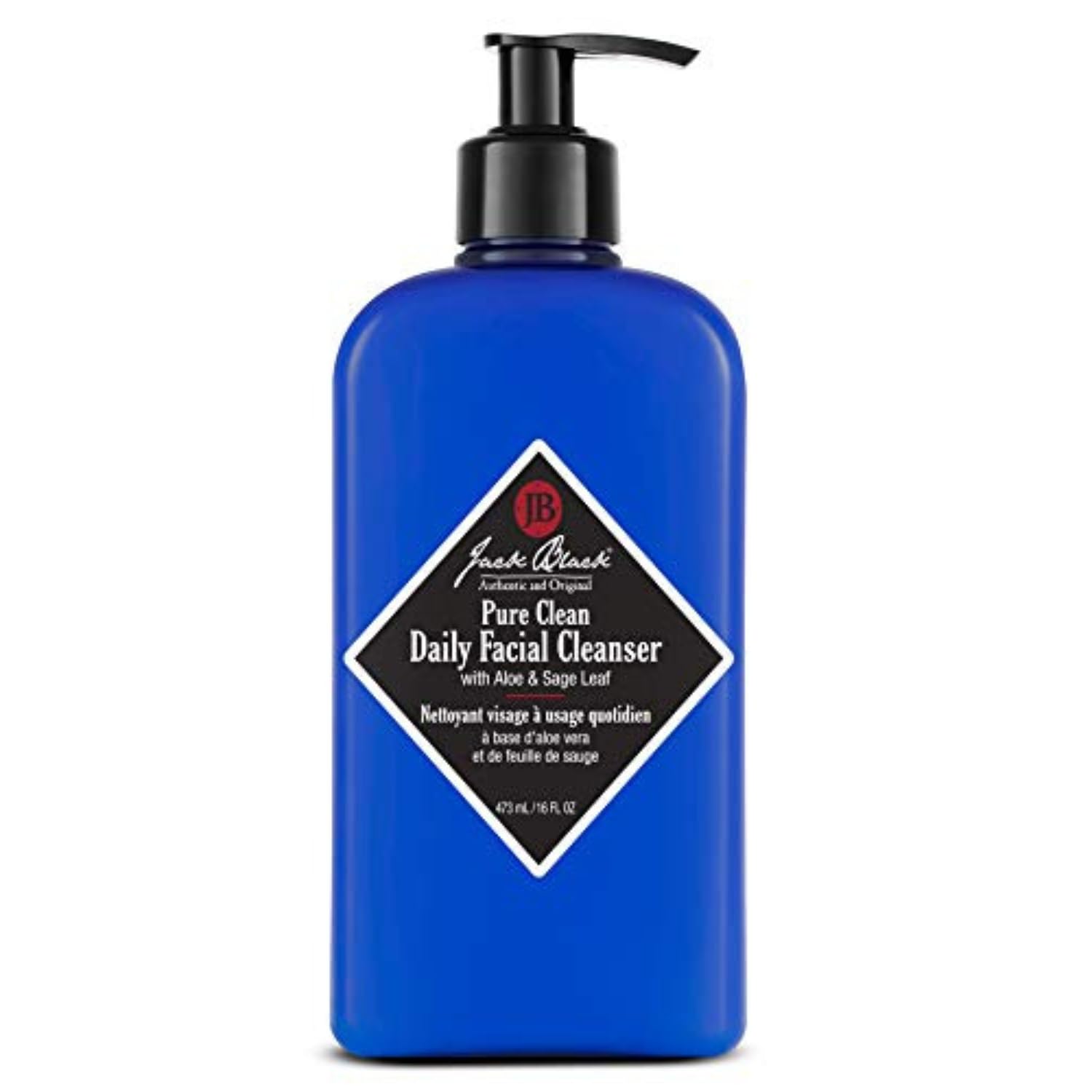 Jack Black Pure Clean Daily Facial Cleanser, 2-In-1 Facial Cleanser & Toner, Removes Dirt & Oil, Organic Ingredients, Men’S Hydrating Skincare