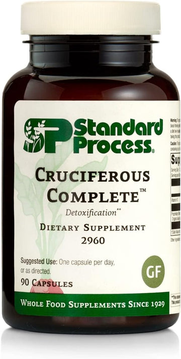 Standard Process Cruciferous Complete - Whole Food Antioxidant, Detox And Liver Support With Vitamin K, Organic Kale And Brussel Sprouts - 90 Capsules