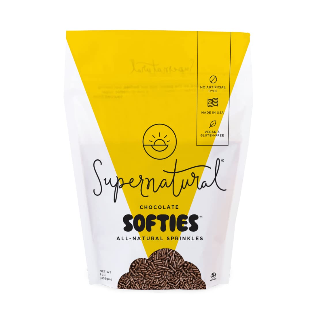 Chocolate Softies Fair Trade Sprinkles By Supernatural, Made In Usa, No Artificial Flavors Or Artificial Dyes, Natural, Soy Free, Gluten Free, Corn Free, Vegan, 1Lb