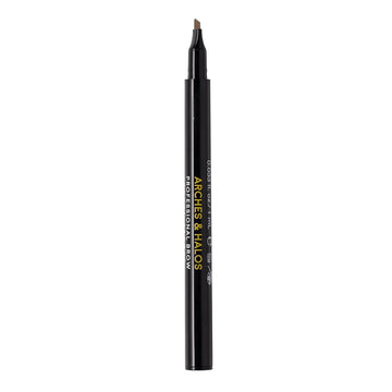 Arches & Halos Microblading Brow Shaping Pen - Fuller, More Defined Brow - Long-Lasting, Smudge Resistant, Rich Color - Vegan And Cruelty Free Makeup - Charcoal - 1 Ml