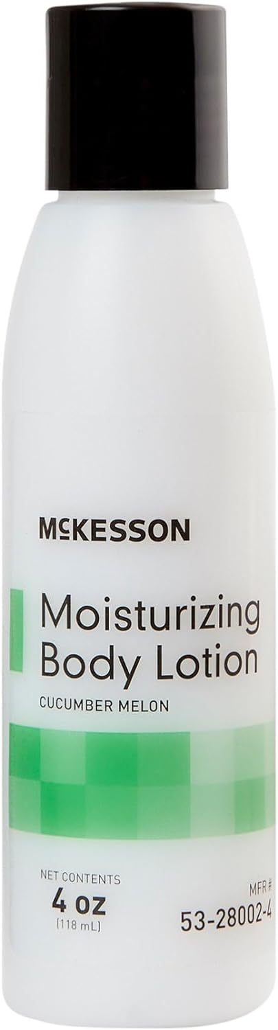 McKesson Hand and Body Lotion for Fragile Skin - Moisturizes Dry, Cracked Skin - Cucumber Melon Scent, 4 oz, 48 Count