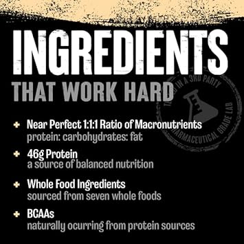 Animal Meal - Protein Shake With Whole Food Ingredients, Aids In Muscle Recovery With Egg White, Beef & Pea Protein Blend, Vanilla Flavor, 5 Lbs : Grocery & Gourmet Food