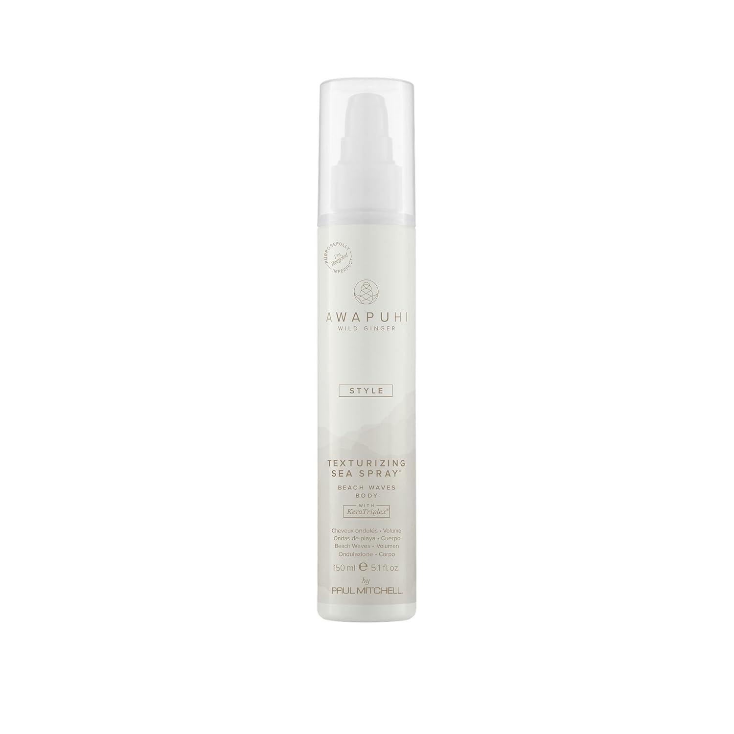 Awapuhi Wild Ginger By Paul Mitchell Texturizing Sea Spray, Creates Beach Waves, Adds Body, For All Hair Types, 5.1 Fl. Oz