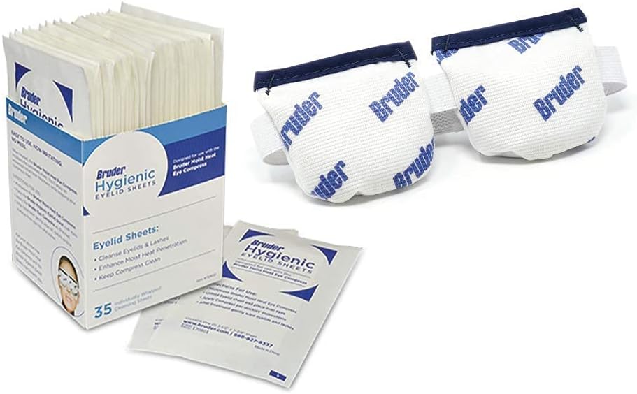 Bruder Dry Eye Care Bundle (Moist Heat Eye Compress/Hygienic Eyelid Sheets)