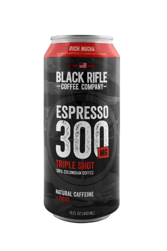 Black Rifle Coffee Company Ready To Drink 15 Fl Oz (Rich Mocha) 300Mg Of Caffeine Per Can, Columbian Coffee, Gluten Free, Good Source Of Protein, Helps Support Veterans And First Responders, 12 Count