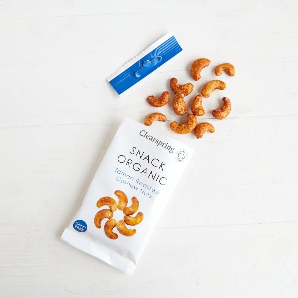Clearspring Snack Organic (Yaemon Tamari Roasted Cashew Nuts, 15) : Amazon.co.uk: Grocery
