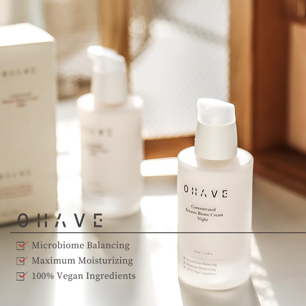 Ohave Night Cream – Vegan Formula, Natural Ingredients, Skin Hydration & Firmness Care, Cruelty-Free, Dermatologist Tested - 45Ml : Beauty & Personal Care