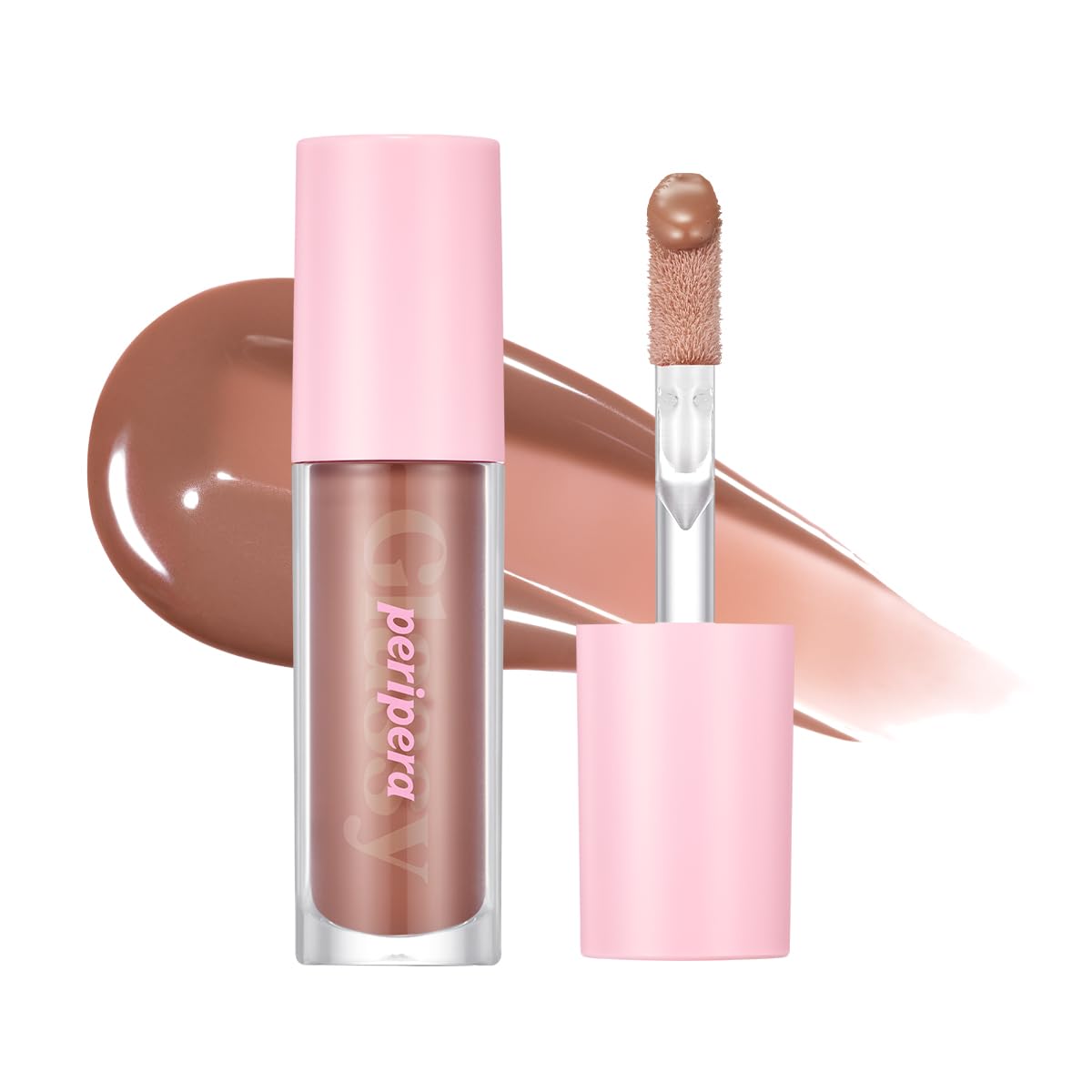 Peripera Ink Glasting Lip Gloss | Non-Sticky, High-Shine, 4Xl Wand For Easy Application, Comfortable, Plumping, Fuller-Looking Lips, Moisturizing, Long-Lasting, Vegan (002 Edge Nude)