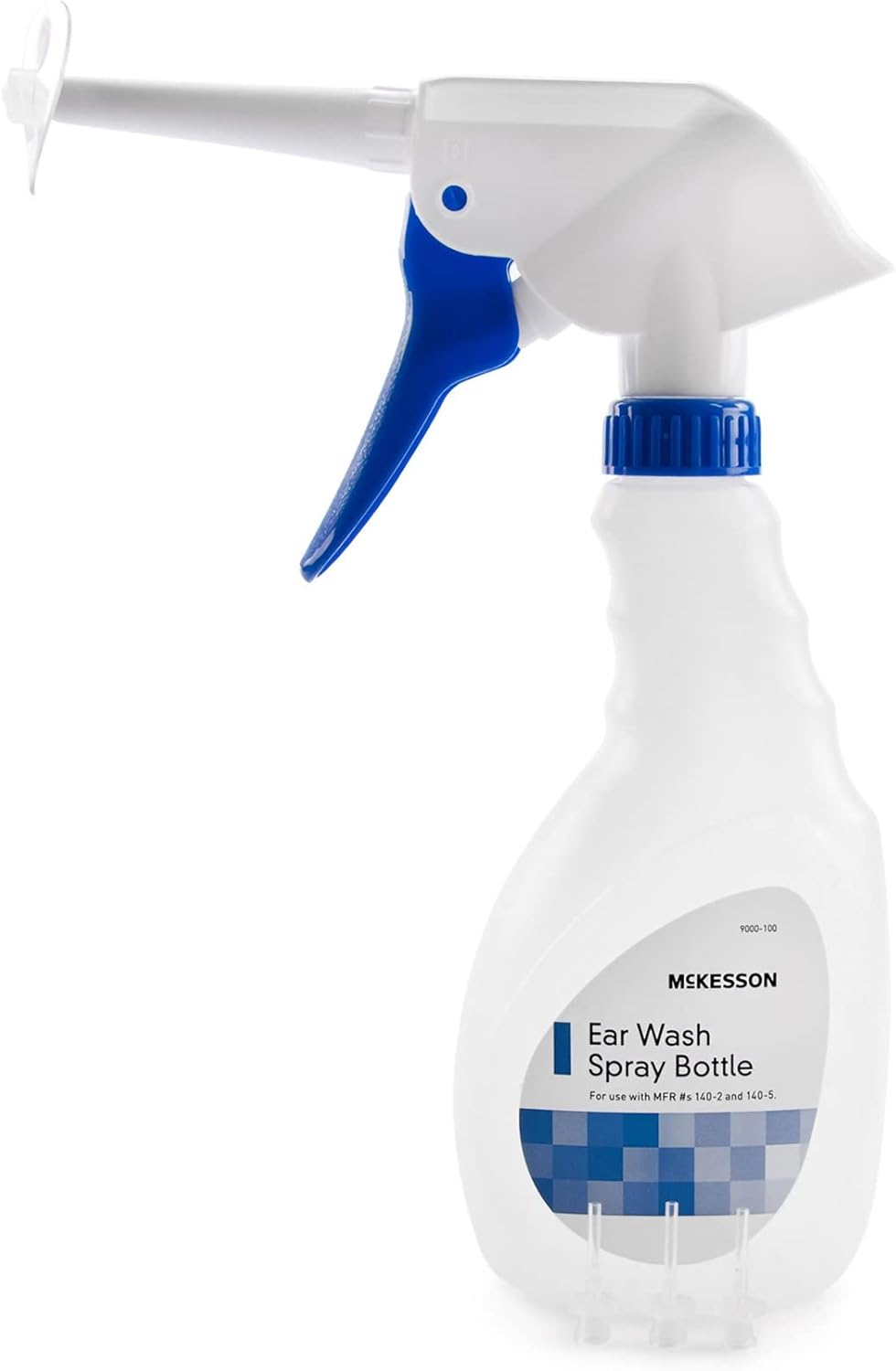 McKesson Ear Wash Spray Bottle for Ear Wax Removal, Rigid Tube, with Disposable Tips - Blue and White, 16 fl oz, 1 Count, 1 Pack : Health & Household