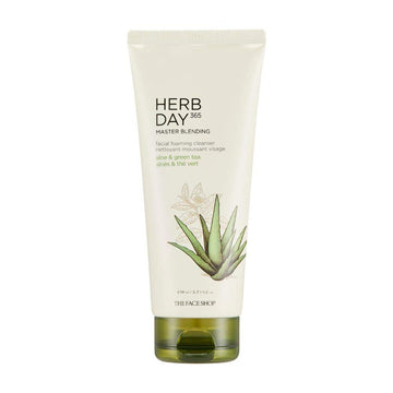 The Face Shop Herb Day 365 Master Blending Cleansing Cream Aloe & Green Tea | Formulated with Fresh Aloe & Green Tea Extract for Skin Hydrating & Soothing | Oil Enriched & Naturally Derived, 5.7 Fl Oz : Beauty & Personal Care