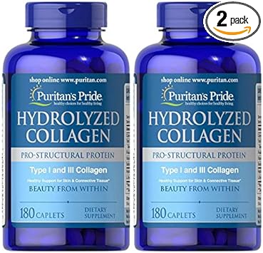 Puritan'S Pride 2 Pack Of Hydrolyzed Collagen 1000 Mg Puritan'S Pride Hydrolyzed Collagen 1000 Mg-180 Caplets