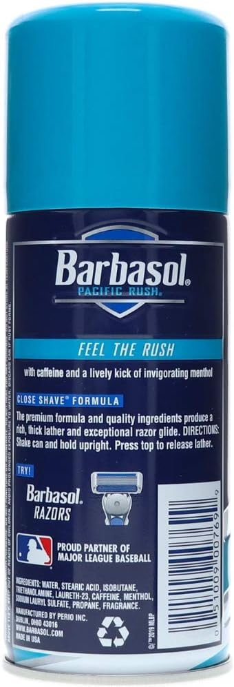 Barbasol Pacific Rush Thick & Rich Shaving Cream For Men, 10 Oz