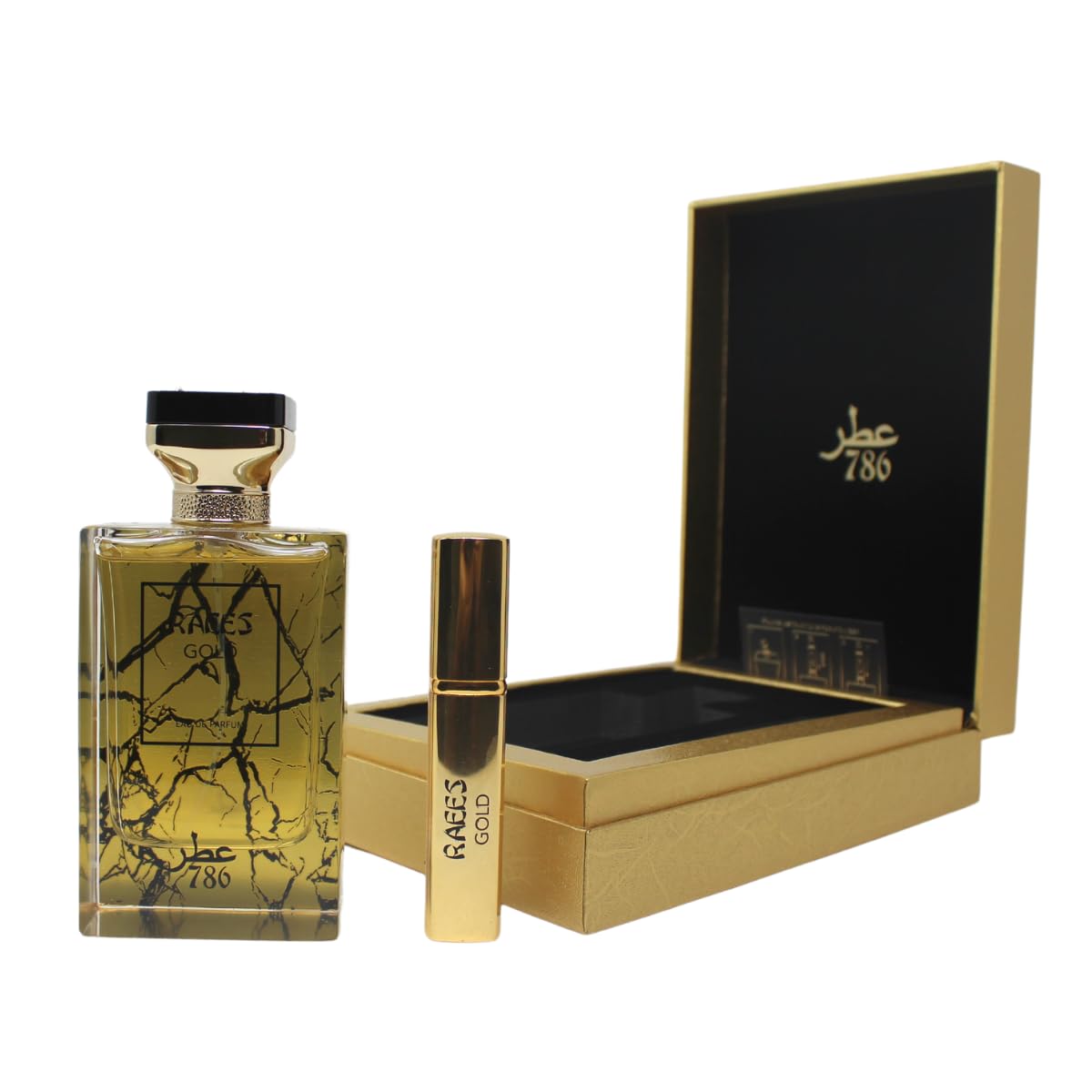 Jo Milano 786 Raees Gold Eau De Parfum Spray For Men, 3.4 Ounce