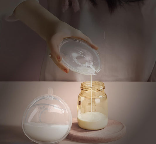 Silicone Breast Shells Milk Collector, with a Storage Organizer Box for Breastfeeding Nursing Mum, Reusable Silicon Pads,Soft and Skin-Friendly, Easy to Wear, Protect Sore Nipples, Milk Collector with storage box