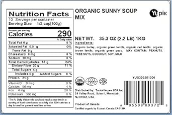 Yupik Organic Sunny Soup Mix, Non-Gmo, Vegan, 35.2 Oz