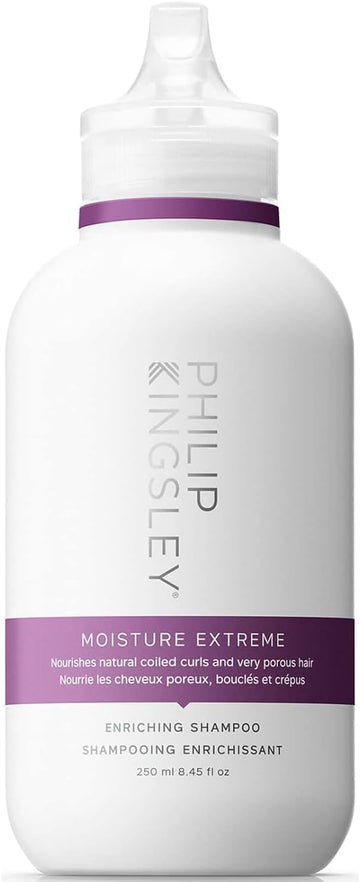 Philip Kingsley | Moisture Extreme Enriching Shampoo | For Curly, Dry, Damaged Hair | Moisturises, Hydrates, And Adds Shine| Detangles And Controls Frizz Adds Shine | 250Ml