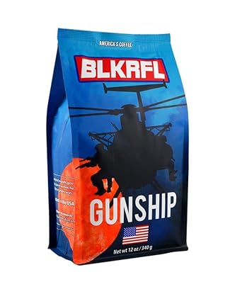 Black Rifle Coffee Company Gunship Roast (Light Roast) Whole Bean Coffee, 12 Ounce Bag Of Coffee Beans, Light Roast Coffee Beans, Light Caramel Tasting Notes And An Ultra Smooth Finish