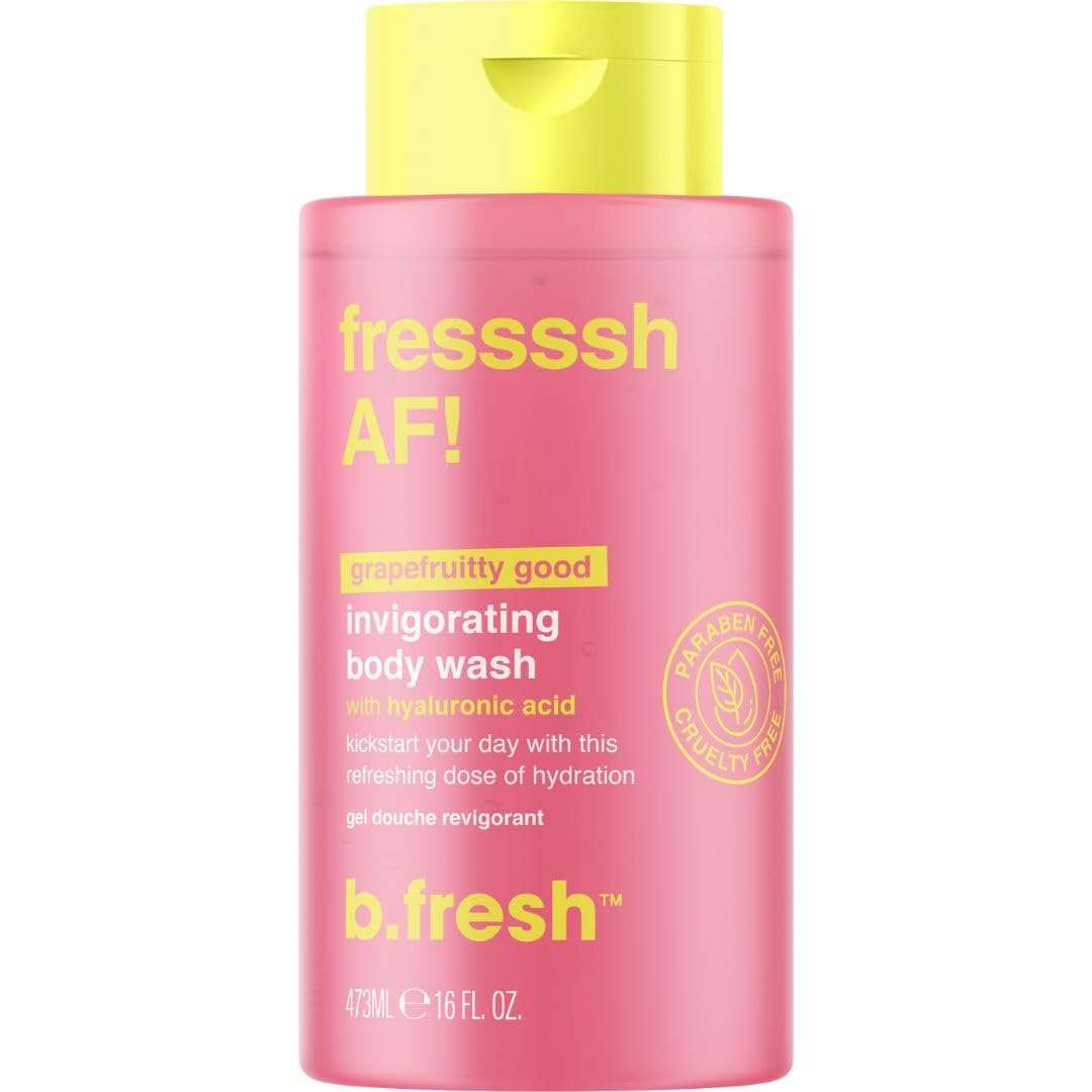 B.Fresh Grapefruit Body Wash | So Fressssh- Body Wash W/Hyaluronic Acid, Cruelty Free, Paraben Free, Skin Loving Ingredients, 16 Fl Oz