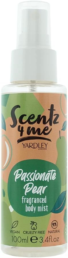 Yardley London Scentz 4 Me Passionate Pear Body Mist, Fresh & Fruity Fragrance, Long-Lasting Body Spray, Body Mist100ml : Amazon.co.uk: Beauty
