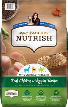 Premium Natural Dry Dog Food, Real Chicken & Veggies Recipe, 40 Pound Bag (Packaging May Vary)
