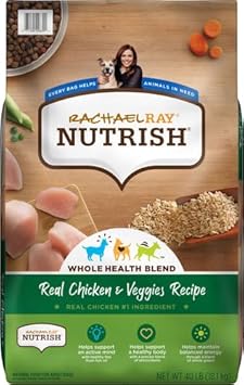 Premium Natural Dry Dog Food With Added Vitamins, Minerals & Taurine, Real Chicken & Veggies Recipe, 40 Pounds (Packaging May Vary)