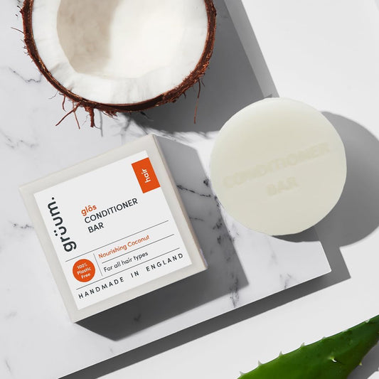 Grüum Nourishing Hair Conditioner Bar 50G - Sles, Edta & Paraben Free Conditioner Bar For Hair Lasts Up To 60 Washes - Plant-Based Vegan Solid Conditioners Bars For Hairs