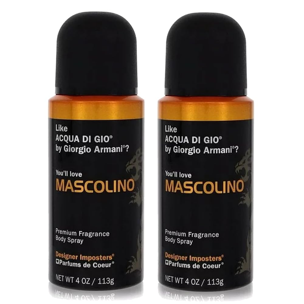 Parfums De Coeur Bod Man Mascolino Fragrance Body Spray For Men 4 Oz (2) : Beauty & Personal Care