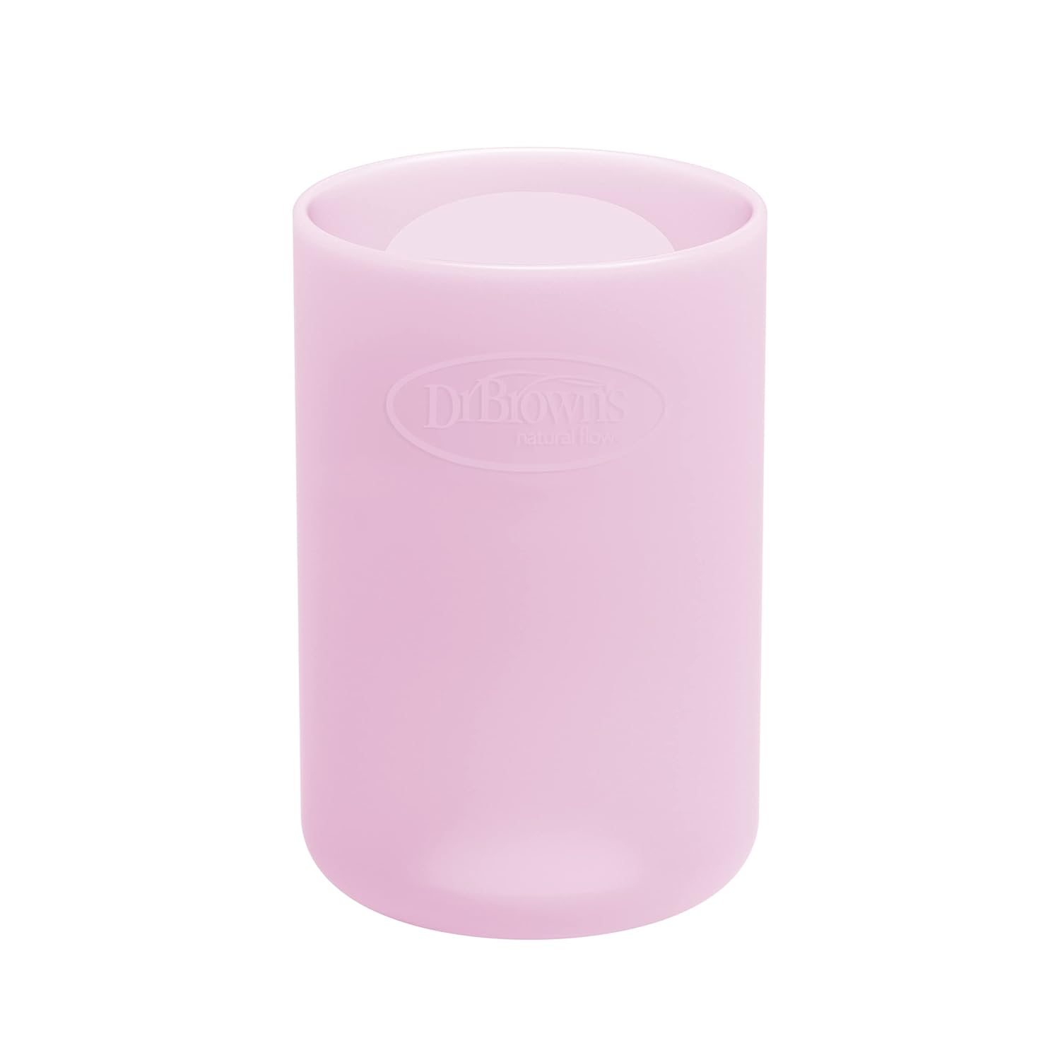 Dr. Brown'S Natural Flow Options+ Glass Baby Bottle Sleeves,100% Silicone,4 Oz,Narrow,Pink