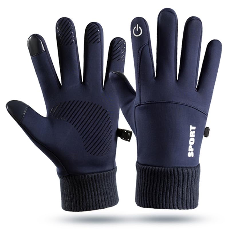 Hand Gloves for Men, Winter Waterproof Men's Gloves with Touch Screen, Bike Riding Gloves, Winter Gloves for Minus Degrees, Cycling Gloves, Ski Gloves, Sport Gloves, Washable & Breathable