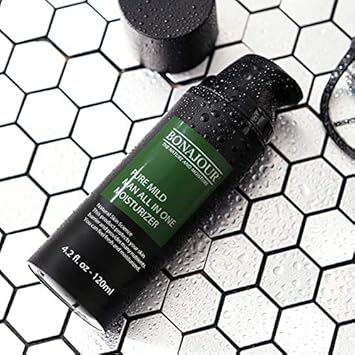 [Bonajour] Vegan Daily All-In-One Moisturizer For Men, Natural & Organic Anti-Aging Face Lotion, Skincare For Men 4.2 Fl. Oz
