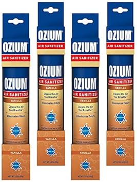 Ozium Air Sanitizer 3.5 oz Spray, Vanilla (4) : Health & Household