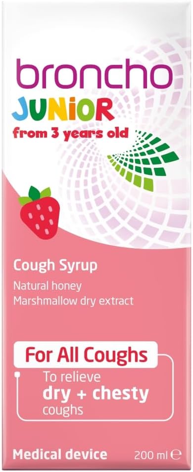 Bronchostop Junior Cough Syrup For Children, 200ml : Amazon.co.uk: Health & Personal Care