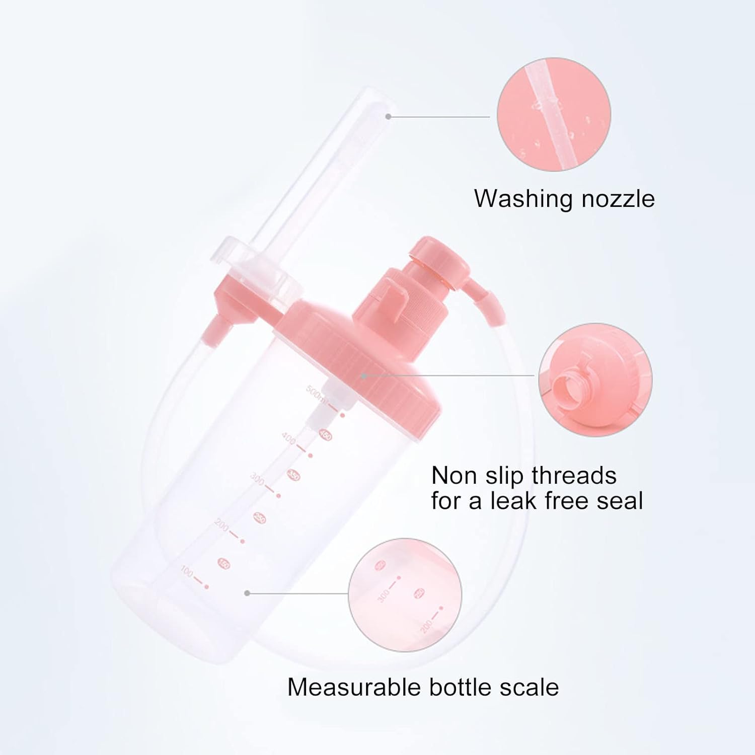 Vaginal Douch,Reusable Vaginal Cleansing System 500ml Vaginal Cleanser Vaginal Douche for Women,Manual Pressure Stable Water Flow Perineal Bottle for Postpartum : Health & Household