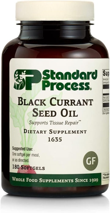 Standard Process Black Currant Seed Oil - Immune Support, Blood Flow Support, And Tissue Repair Support With Whole Food Blend Of Black Currant Seed Oil And Gamma-Linoleic Acid - 180 Softgels