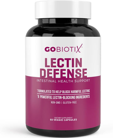 Gobiotix Lectin Defense - Lectin Blocker Supplement With Msm And Digestive Enzymes - Aids In Intestinal Health For Women And Men - Non-Gmo + Gluten Free - 60 Capsules (1)