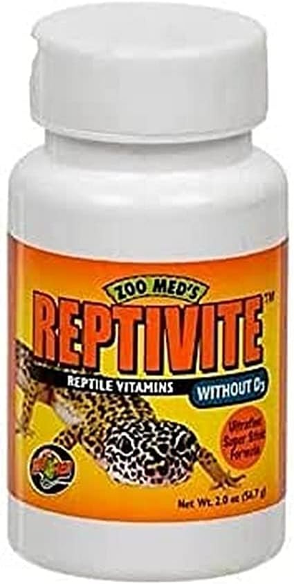 Zoo Med Reptivite, without Vitamin D3, 2-Ounce,Black