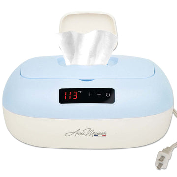 Avec Maman La Caresse Baby Wipe Warmer - Baby Essentials For Boys - Wet Wipe Dispenser - Adjustable Heat Settings Digital Display - Blue - Calentador De Wipes Para Bebes - Ideal For Baby Shower