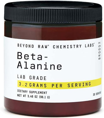 Beyond Raw Chemistry Labs Beta-Alanine Powder | Increases Workout Performance And Decreases Muscle Soreness | 30 Servings