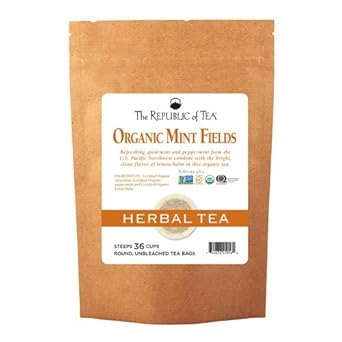 The Republic Of Tea Organic Mint Fields Tea, 36 Tea Bags, Herbal Mint Blend