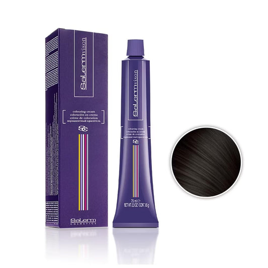 Salermvison Hair Coloring Cream #4 Chestunt 75 Ml/2.3 Oz : Chemical Hair Dyes : Beauty & Personal Care