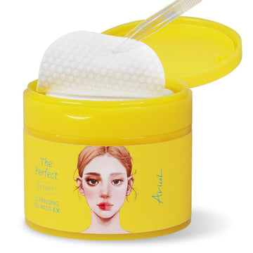 Ariul The Perfect Cleansing Oil Pads Ex – Purifying Cleansing & Hydrating, Quick Makeup Removal, Dual-Sided Vegan Fabric, Large Size, 60 Counts, 175Ml / 5.92 Fl. Oz