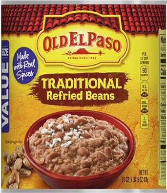 Old El Paso Traditional Refried Beans, Value Size, 31 oz